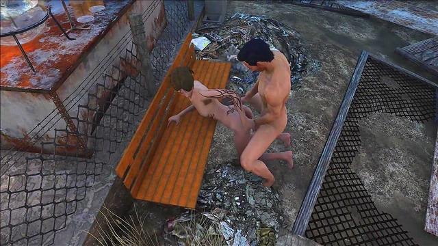 Brunette Cartoon Babe Gets Fucked Publicly in Fallout 4 Diamond City