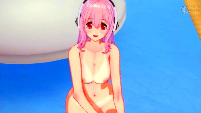 Super Sonico Rewards Her Biggest Fan With Hot Anime Sex Action