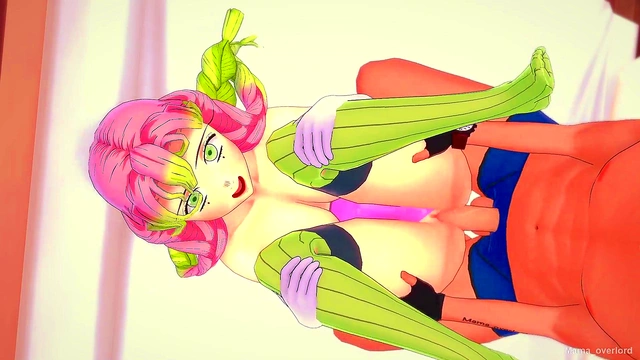 Hot Mitsuri Kanroji Enjoys Bedtime Fun Before Sleep With Uncensored Action