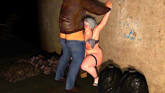 Busty MILF Shows Off Big Boobs and Curves for Street Blowjob Action