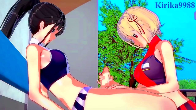 Chisato Nishikigi & Takina Inoue Engage in Intense Futanari Sex With Big Boobs & Creampie