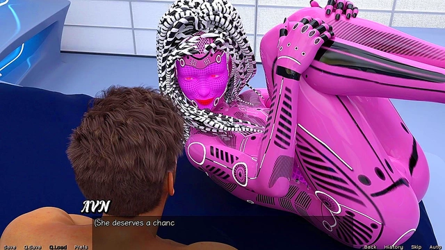 Busty Blue-Haired MILF Craves Dick In Sexy Outfit During Stranded Space Adventure