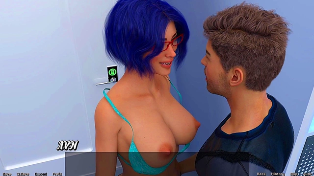 Busty Blue-Haired MILF Craves Dick In Sexy Outfit During Stranded Space Adventure