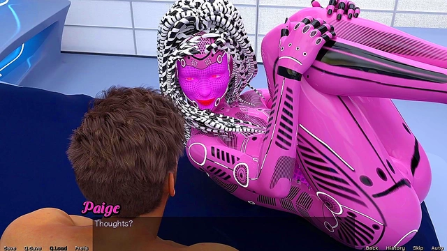 Busty Blue-Haired MILF Craves Dick In Sexy Outfit During Stranded Space Adventure