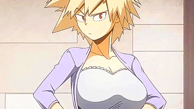 Bakugo's Mom Shows Off Big Tits in My Hero Academia Hentai Anime