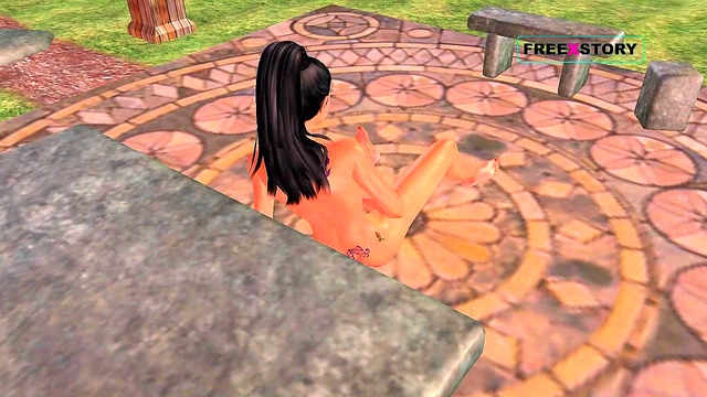 Cute 3D Anime Indian Bhabhi Rubs Pussy For Hot Solo Action