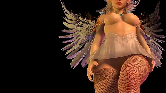 Busty Anime Angel Gives Seductive Footjob & POV Tease With Big Boobs