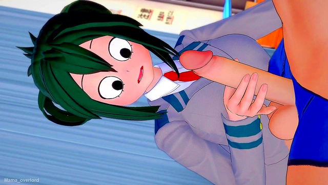 Froppy's School Uniform Infirmary Handjob Leads to Hot Cumshot