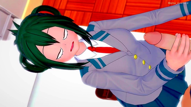 Froppy's School Uniform Infirmary Handjob Leads to Hot Cumshot