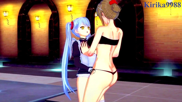 Intense Lesbian Play – Sagiri, Chitose, and Ruri’s Sexy 3D Anime Adventure