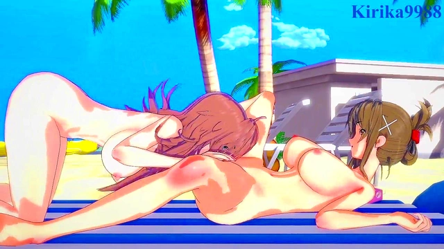 Intense Lesbian Play – Sagiri, Chitose, and Ruri’s Sexy 3D Anime Adventure