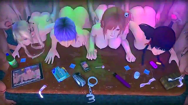 Cute Japanese Teens Engage in Hardcore 3D Toony Sex Adventures