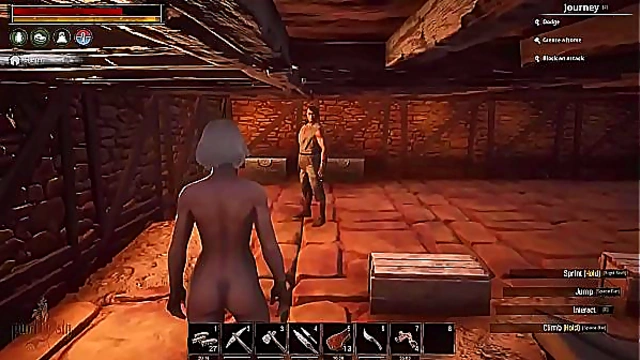 Kinky Albino Slut Gets Rough BDSM Gangbang In Conan Exiles Hentai