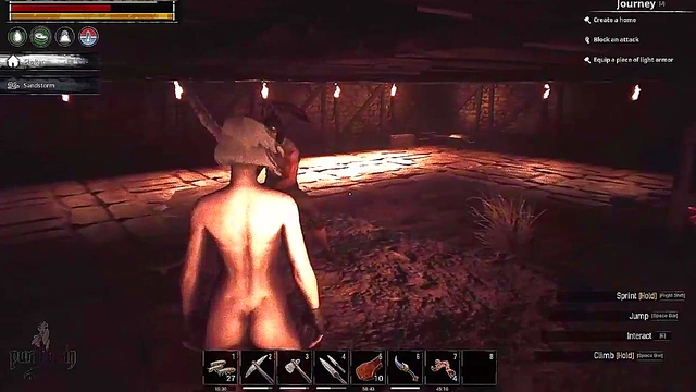 Kinky Albino Slut Gets Rough BDSM Gangbang In Conan Exiles Hentai