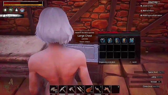 Kinky Albino Slut Gets Rough BDSM Gangbang In Conan Exiles Hentai
