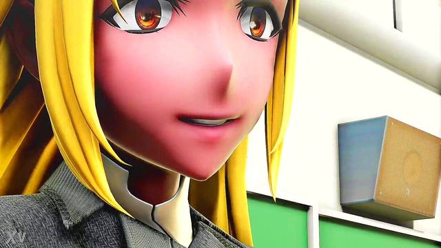 Big-Titted Futanari Student Masturbates for Teacher With Big Dick Load