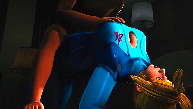 Blonde Samus Aran Fucks Random Guy In Anime Metroid Style Rule 34 Action