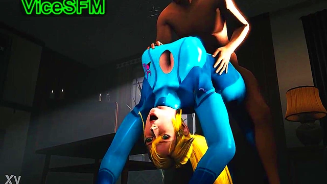 Blonde Samus Aran Fucks Random Guy In Anime Metroid Style Rule 34 Action