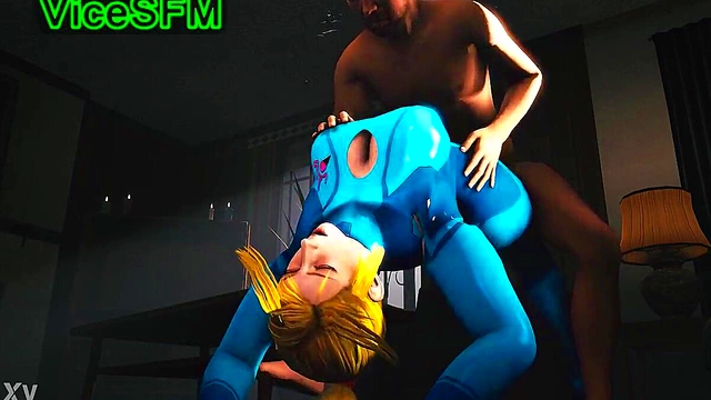 Blonde Samus Aran Fucks Random Guy In Anime Metroid Style Rule 34 Action