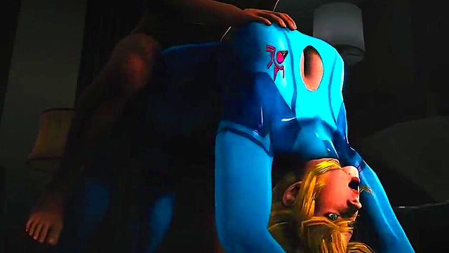 Blonde Samus Aran Fucks Random Guy In Anime Metroid Style Rule 34 Action