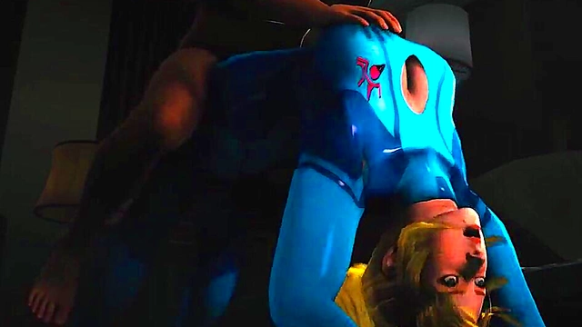 Blonde Samus Aran Fucks Random Guy In Anime Metroid Style Rule 34 Action
