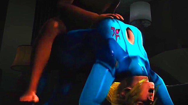 Blonde Samus Aran Fucks Random Guy In Anime Metroid Style Rule 34 Action