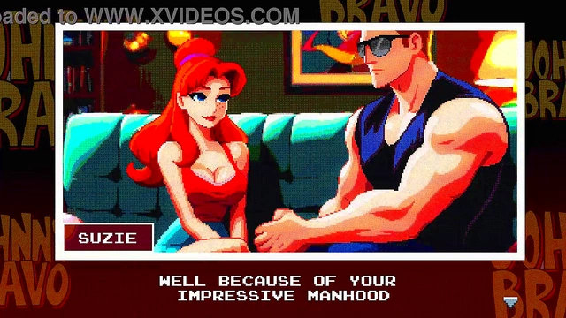 Cute Johnny Bravo Shows Off Big Dick With Sucking Handjob & Blowjob Action