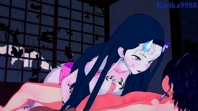 Nezuko & Daki Take On Tanjiro for Intense 3D Hentai Sex Session