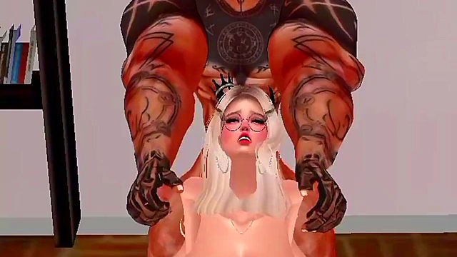 Blonde Schoolgirl Gets Fucked Hard By Big Dick In IMVU Hentai Scene