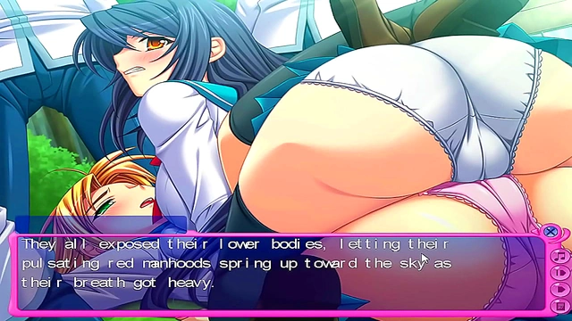 Busty Anime Girls Engage in Scintillating Outdoor Threesome Adventure