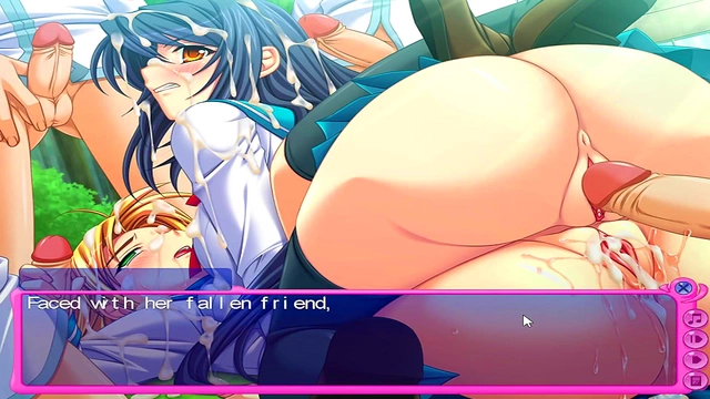 Busty Anime Girls Engage in Scintillating Outdoor Threesome Adventure