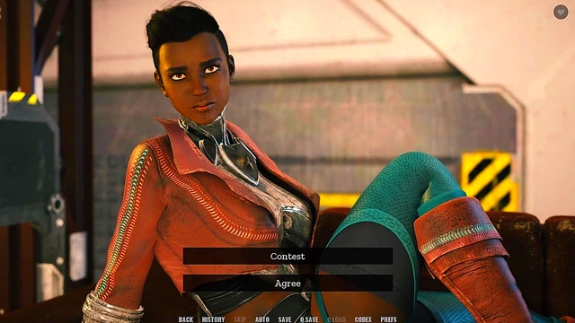 Black Mechanic Fucks Huge White Cock In Busty 3D Anime Adventure