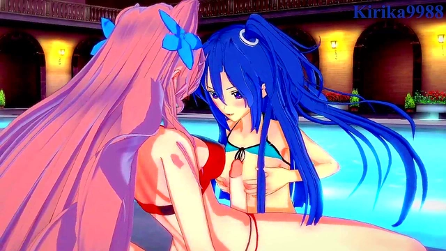 Tsubasa & Maria's Intense Futanari Sex With Big Boobs & Creampie Ending