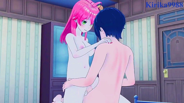 Hololive VTubers Sakura Miko & Akai Haato Intense 3D Anime Sex With Big Boobs Creampie