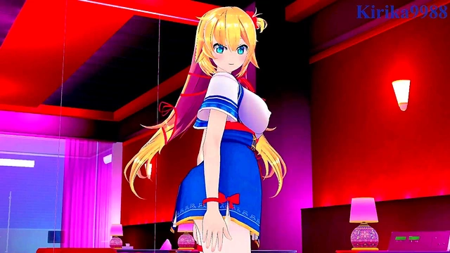 Hololive VTubers Sakura Miko & Akai Haato Intense 3D Anime Sex With Big Boobs Creampie