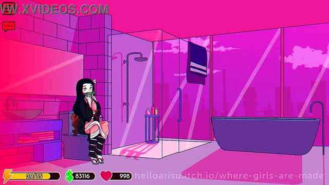 Nezuko Seduces in Dystopian World for Erotic Anime Fun