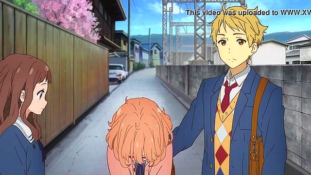 Kawaii Anime Girl from Kyoukai no Kanata Rides Dick for Juicy Creampie