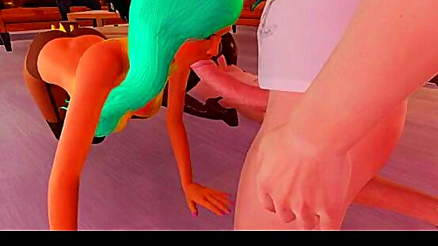 Hot 3D Emo Teen Seduces Guys for Steamy Sex Game & Sexy Cumshots