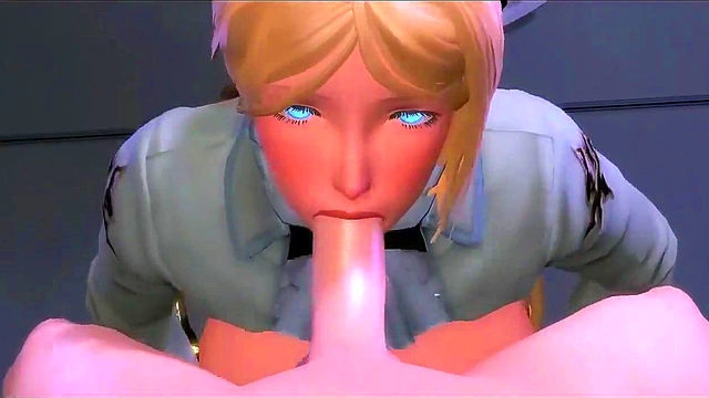 Sexy Busty Teen Sucks Dick & Gets Fucked From Behind in 3D Anime Porn