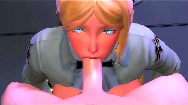 Sexy Busty Teen Sucks Dick & Gets Fucked From Behind in 3D Anime Porn
