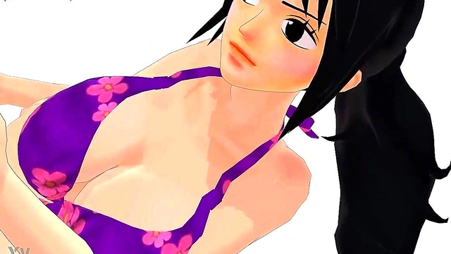 Tashigi From One Piece Twerks Seductively In 3D Hentai Anime Action