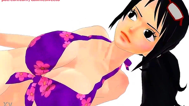 Tashigi From One Piece Twerks Seductively In 3D Hentai Anime Action