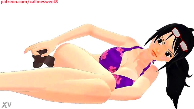 Tashigi From One Piece Twerks Seductively In 3D Hentai Anime Action