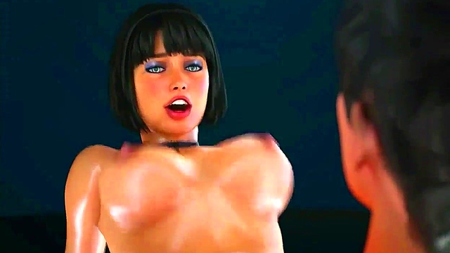 Cute Brunette MILF Explores VR for Hot 3D Sex Toon Action &Cumshot