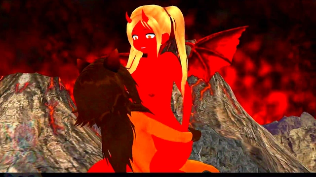 Devil Tempts Fox Boy for Hot Hentai Masturbation & Fucking Session