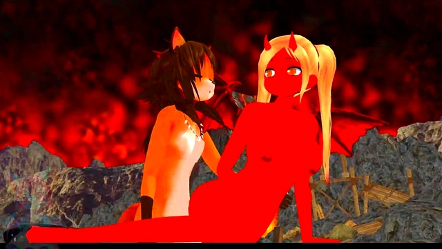 Devil Tempts Fox Boy for Hot Hentai Masturbation & Fucking Session
