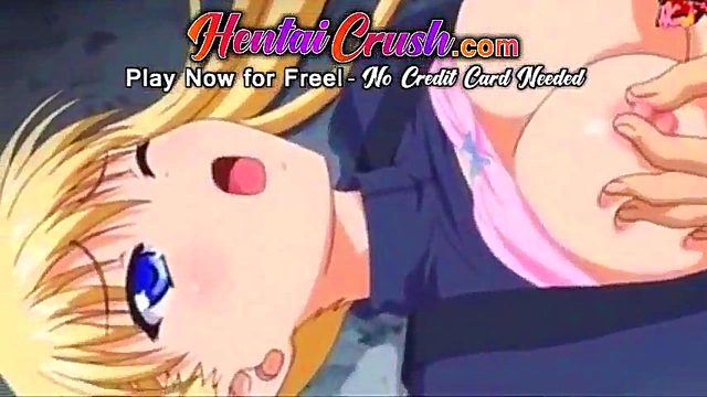 Blonde Teen's Winter Fantasy Sex With Big-Cock Hentai Guy In Public Places