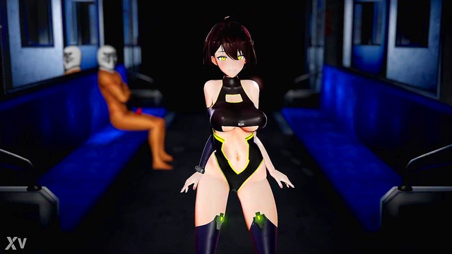 Hentai GhostGirl Fucks Dildo & Squirts While Masturbating In Cowgirl Position