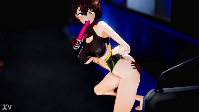 Hentai GhostGirl Fucks Dildo & Squirts While Masturbating In Cowgirl Position