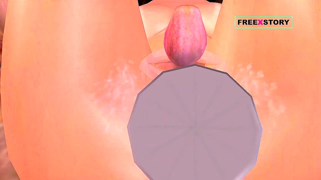 Cute 3D Anime Girl Gets Pussy Licked & Anal Fucked By Toy